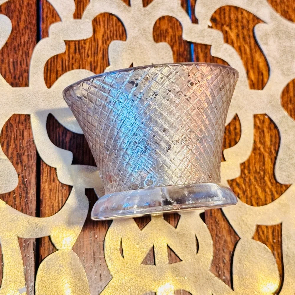 CREATIVE CO-OP Silver Mercury Glass Votive Candle Holder Home Decor Accents